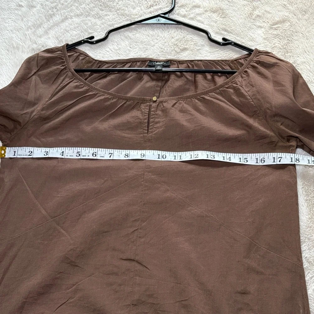 Talbots Dark Brown Flowy Blouse NWOT